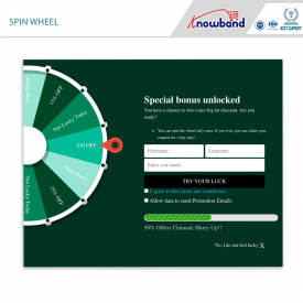 Spin and Win - Abbonamento per entrata, uscita ed e-mail - Add-on Prestashop