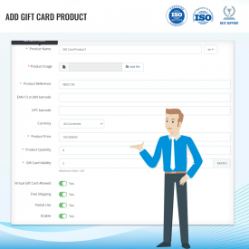 Addetto alla carta regalo gratuito - Add-on Prestashop