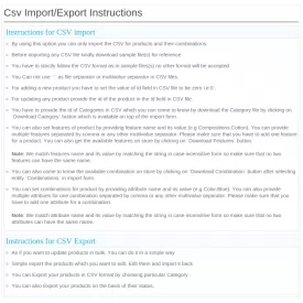 Marketplace CSV Import/Export Addon - Prestashop Addons