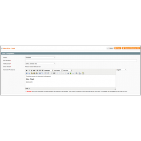 Product Size chart - Magento ® Extensions