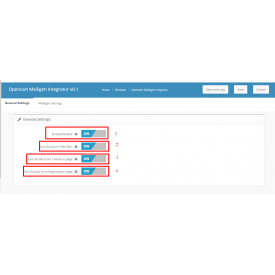 Mailigen Integrator - Rozszerzenia OpenCart
