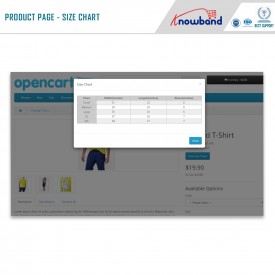 Product Size chart - Opencart Extension