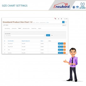 Product Size chart - Opencart Extension