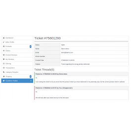Marketplace Customers-Sellers Ticket System Addon - Prestashop Addons