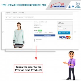 Previous Next buttons on product page - Prestashop Addons